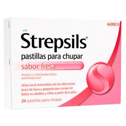 STREPSILS SABOR FRESA (24 pastillas)