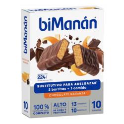 SUSTITUTIVO BARRITAS CHOCOLATE NARANJA (10 BARRITAS)