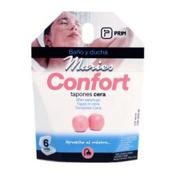 TAPONES DE CERA CONFORT BAÑO Y DUCHA (6 UNIDADES)