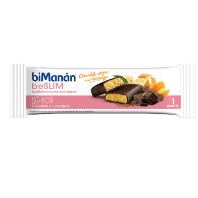 BeSLIM BARRITA CHOCOLATE NEGRO Y NARANJA (1 BARRITA)