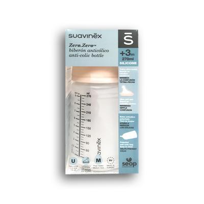 Suavinex Biberón Zero Zero 270 ml Tetina Silicona M