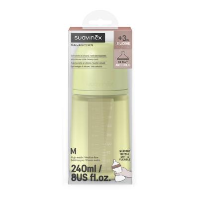 BIBERÓN DE SILICONA COLOUR ESSENCE INTENSE +3M (240ML)