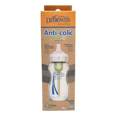 BIBERON OPTIONS PLUS CRISTAL BOCA ANCHA (270ml)