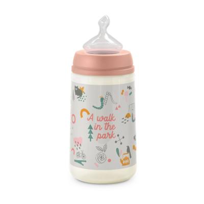 BIBERÓN SILICONA TETINA ANATÓMICA FLUJO MEDIO 0-6M  (270ML)