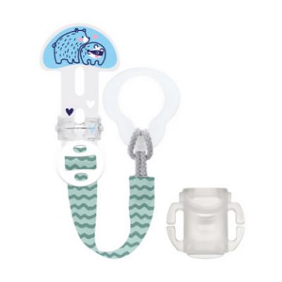 BROCHE CHUPETE Y CUBRETETINA AZUL CLIP IT & COVER (1 UNIDAD)