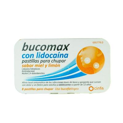 BUCOMAX Con LIDOCAINA Pastillas Sabor Miel-Limón (24uds)