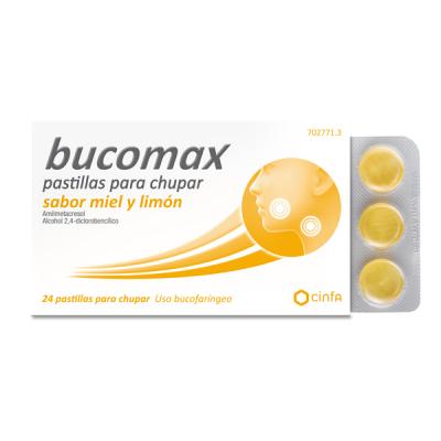 BUCOMAX PASTILLAS  sabor Miel y Limón (24 pastillas)