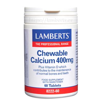 CALCIO MASTICABLE 400MG (60 COMPRIMIDOS)
