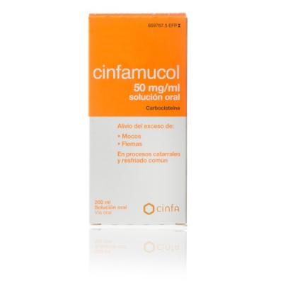 CINFAMUCOL CARBOCISTEÍNA 50mg/ml SOLUCION ORAL (200ml)