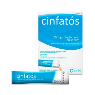 CINFATOS 15 MG SOLUCION ORAL EN SOBRES (18 sobres)