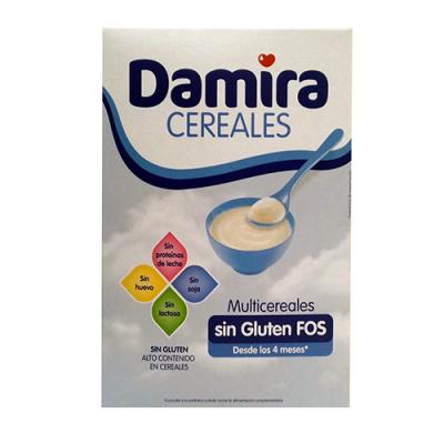 DAMIRA Papilla Cereales Sin gluten. Con FOS. Sin Alérgenos (600g)