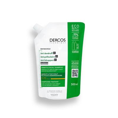 DERCOS ECOREFILL CHAMPU ANTICASPA DS CABELLO NORMAL-SECO (500ml)