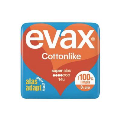 EVAX COTTONLIKE COMPRESAS SUPER ALAS (14 UNIDADES)   