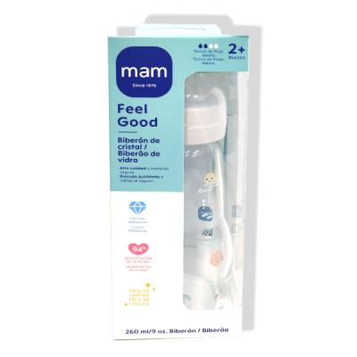 FEEL GOOD BIBERÓN CRISTAL TETINA PLANA +2M  (260ML)