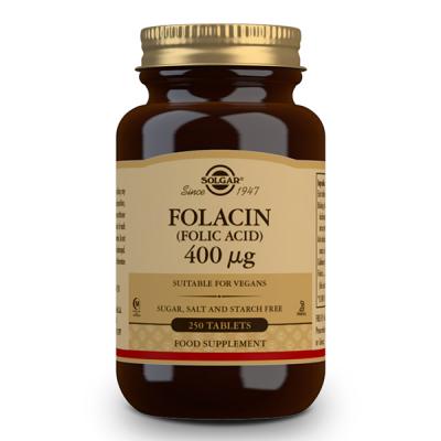 Folacín-Ácido Fólico 400mg (250comp)