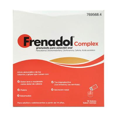 FRENADOL COMPLEX GRANULADO SOLUCIÓN ORAL (18 SOBRES)