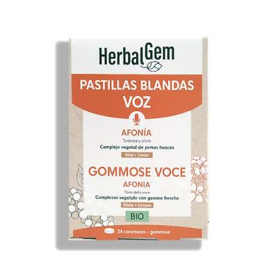 HERBALGEM PASTILLAS BLANDAS VOZ MIEL Y LIMON (24 UNIDADES)