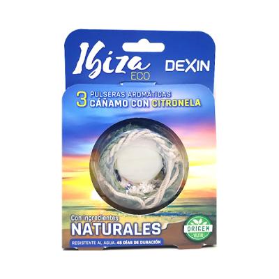 IBIZA PULSERAS DE CAÑAMO ANTI-MOSQUITOS ( 3 UNIDADES)