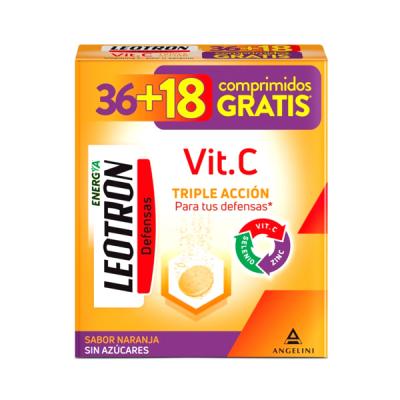 LEOTRON VITAMINA C TRIPLE ACCIÓN (36 COMP. EFERVESCENTES) + 18COMP. GRATIS! 