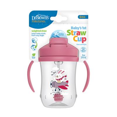 MI PRIMER VASO CON PAJITA ROSA CONEJITO (270ML)