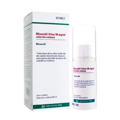 MINOXIDIL VIÑAS 50mg/ml SOLUCION CUTANEA (1 frasco de 60ml)