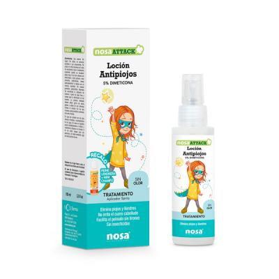 NOSAATTACK LOCIÓN 5% DIMETICONA ANTIPIOJOS Sin Olor ( Spray 100ML)	