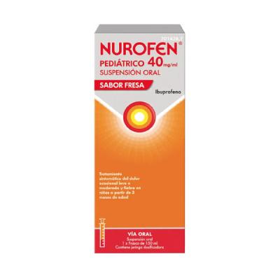 NUROFEN PEDIATRICO 40MG/ML SUSPENSION ORAL SABOR FRESA (1 frasco de 150ml)