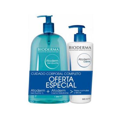 Bioderma - Atoderm - Gel de ducha hidratante - Limpiador facial y corporal  hidratante - Lavado corporal para piel sensible normal a seca
