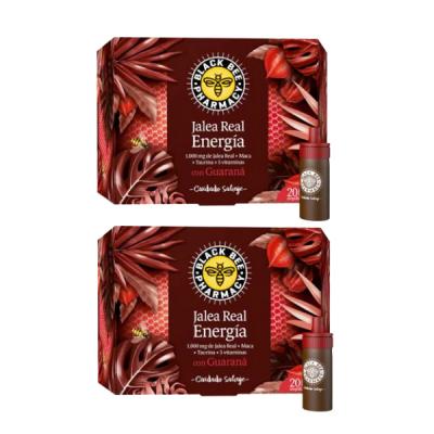 PACK ENERGIA JALEA REAL con GUARANÁ 1.000MG (20 Viales x 2 Cajas)