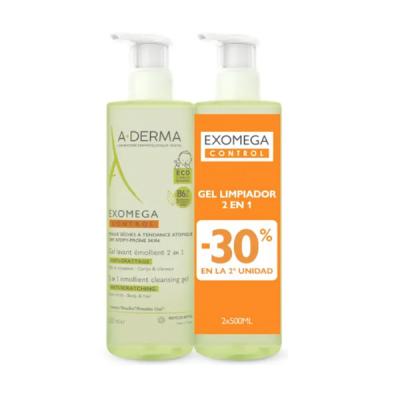 PACK EXOMEGA CONTROL GEL LIMPIADOR 2 EN 1 (2X500ML)
