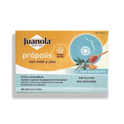 PASTILLAS PROPOLIS + ZINC + MIEL SABOR EUCALIPTO (24 UNIDADES)