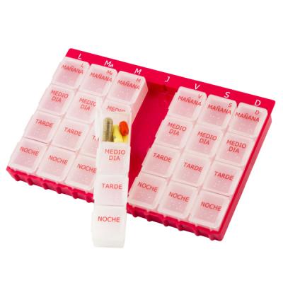 PASTILLERO SEMANAL SP - 4 ORGANIZADOR DE MEDICAM SEMANAL 4T DIARIA
