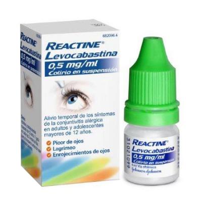 REACTINE LEVOCABASTINA 0,5mg/ml (COLIRIO EN SUSPENSION 4ml)