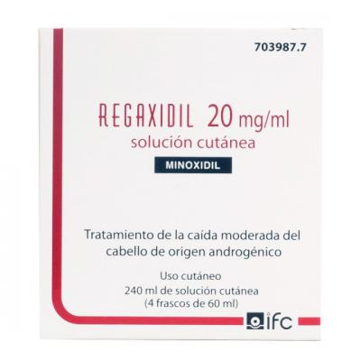 REGAXIDIL 20 mg/ml SOLUCIÓN CUTÁNEA (4 FRASCOS)