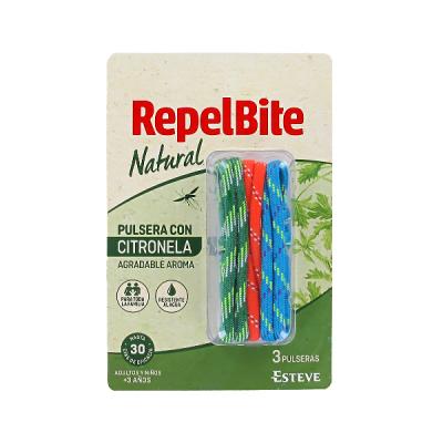 REPELBITE NATURAL PULSERA +3 AÑOS ( 3 UNIDADES)