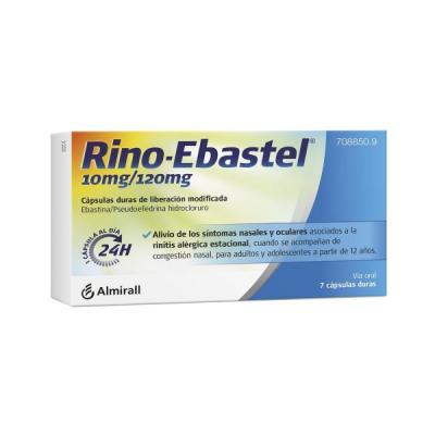 RINO-EBASTEL 10mg/120mg CAPSULAS DURAS DE LIBERACION MODIFICADA (7 Cápsulas)