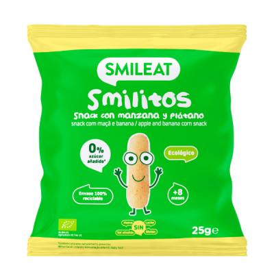 SMILITOS SNACK MANZANA Y PLATANO (25G)