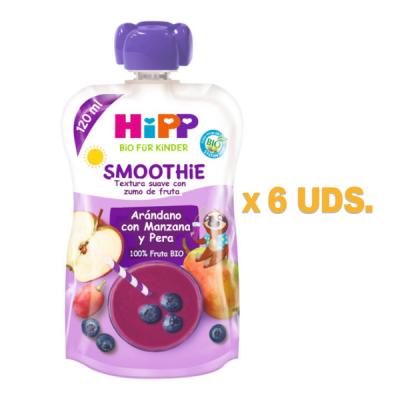 SMOOTHIE DE ARANDANOS CON MANZANA Y PERA BIO (120ML x 6 UNIDADES)