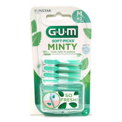 SOFT-PICKS MINTY COOL MINT M (40 UNIDADES)