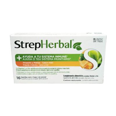 STREPHERBAL MELISA Y PROPÓLIS SISTEMA INMUNE (16 PASTILLAS)