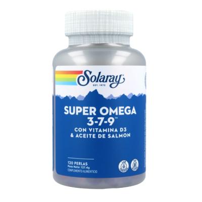 SUPER OMEGA 3 7 9 + VITAMINA D3 + ACEITE SALMON 1.000MG (120 PERLAS)