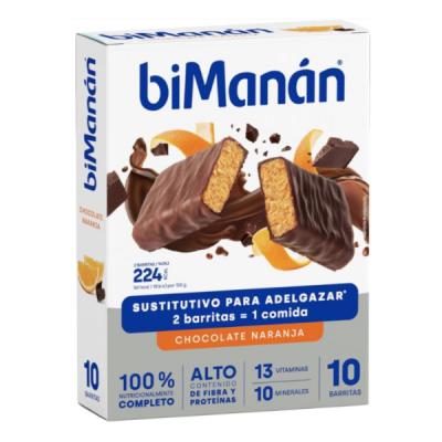 SUSTITUTIVO BARRITAS CHOCOLATE NARANJA (10 BARRITAS)