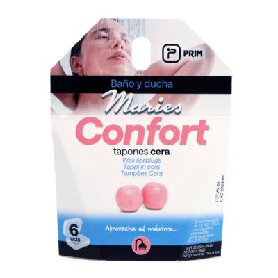 TAPONES DE CERA CONFORT BAÑO Y DUCHA (6 UNIDADES)