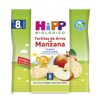 TORTITAS DE ARROZ CON MANZANA BIO (30G)
