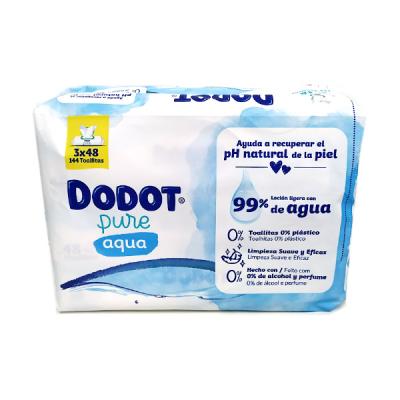TRIO TOALLITAS AQUA PURE (3 PACKS X 48 UNIDADES) 