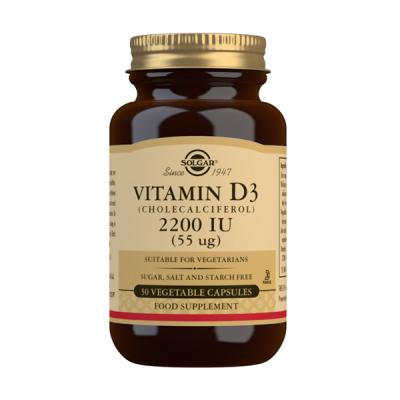 Vitamina D3-Colecalciferol 2200UI (50 CAPS.VEGETALES)