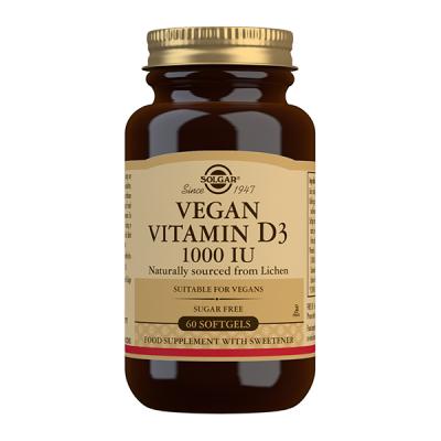 Vitamina D3 Vegana 1000 UI  (60 cápsulas blandas)