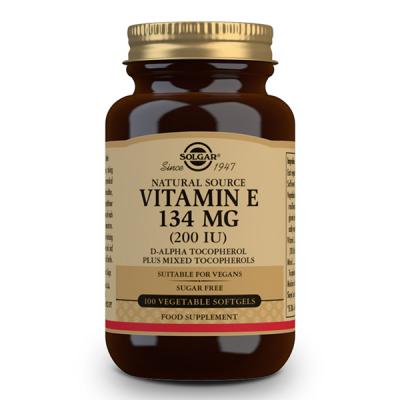 Vitamina E 200 UI 134 mg (100 Cápsulas blandas vegetales)