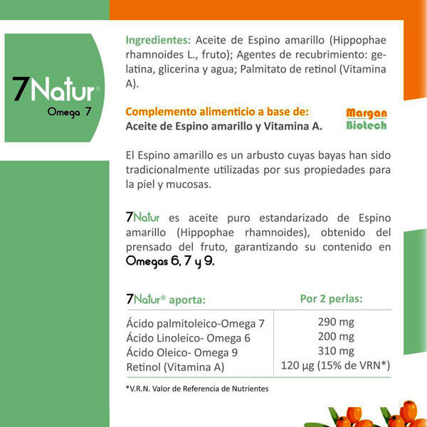 MARGAN 7Natur® OMEGAS + VITAMINA A (40 PERLAS)