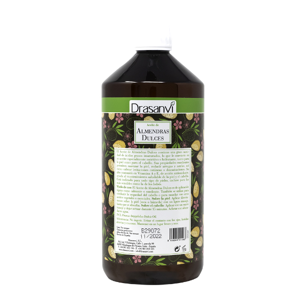 DRASANVI ACEITE de ALMENDRAS DULCES (1 LITRO)			